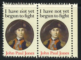 US 1979 John Paul Jones Pair 15c 15c US Bicentennial