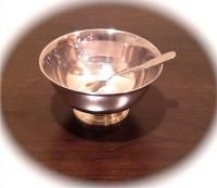 Silver by Reed & Barton Antique Paul Revere Miniature Bowl w/Spoon