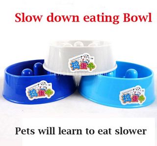  Slow Feeder Pet Bowl Non Slip Puppy Cat Dog Food Water Bowl New