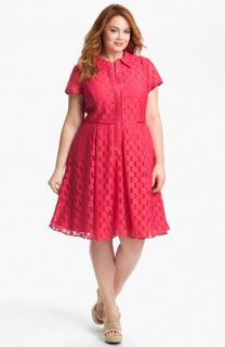 Adrianna Papell Fit & Flare Shirtdress (Plus)
