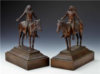  American Indian Appeal to the Great Spirit by Cyrus Dallin BOOKENDS