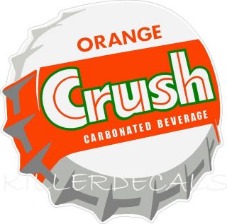 Orange Crush Soda Coca Cola Pepsi Cooler Pop Machine Decal Sticker