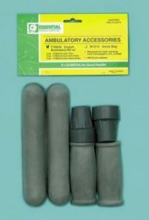 Crutch Accessory Kit 2 Tips 2 Arm Pads 2 Hand Grips