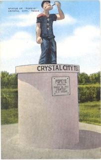 TX Crystal City Popeye Park Statue Kropp Early M21631