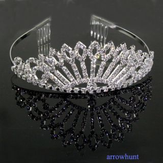 New Princess Prom Wedding Party Crystal Hair Band Headband Tiara Crown