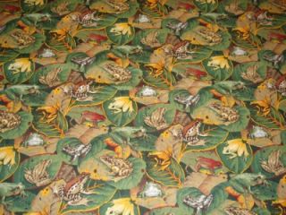 Fabric Daisy Kingdom Frogs Allover Fabric 1997 Approx 44 x 53