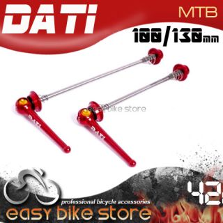Dati Road Bike TI Titanium Hub QR Skewer of TI 42g Red