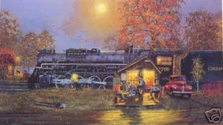 gallery now free dave barnhouse steam train print passing time