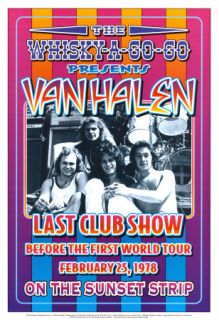 David Lee Roth Van Halen at the Whisky A Go Go Concert Poster Circa