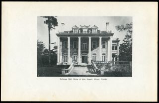  Florida 1930s Halissee Hall Home of John Sewell Dade County