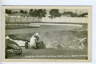 Culver City CA Edgar Elder Race Car RPPC Postcard