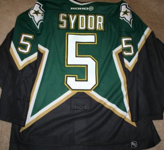 Darryl Sydor Dallas Stars NHL Game Worn Jersey MeiGray COA 2001 02