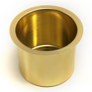 10 Gold Aluminum Cup Holders Drop in to Poker Chips Table