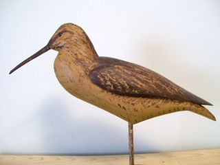 Hand Carved Bowman Style Curlew Shorebird Decoy