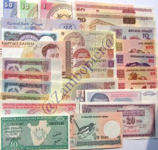 New Paper Money 100 World Banknotes UNC High Quality