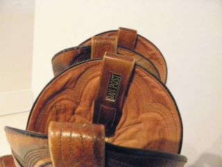 Vintage 70s Custom Dan Post Hand Tooled Leather Cowboy Boots 10 D