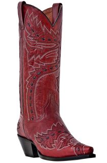 Womens Cowboy Boots Dan Post Sidewinder Medium B M Snip Toe Red