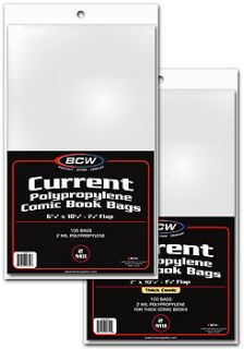 Archival Quality Acid Free Current Comic Book Bags 100