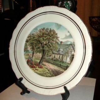 CURRIER AND IVES WALL OR SHOW PLATE AUTUMN