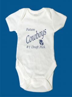 Baby Infant Creeper Cowboys Football 1 Draft Pick Dallas 6M 12M
