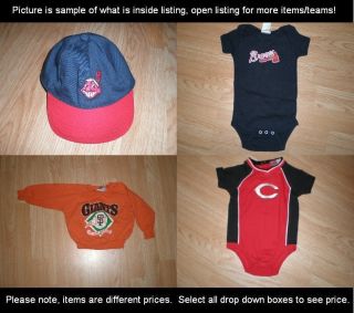 Baby Infant Toddler MLB Rompers Onesies Sweatshirts Pacifiers Pick