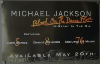  Jackson Double Sided Promo Poster Blood on The Dance Floor 1997