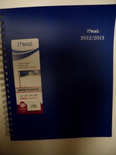 MEAD WEEKLY/MONTHLY STUDENT 2012/2013*LARGE ACADEMIC PLANNER* ROYAL