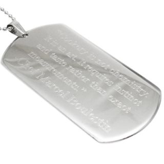 Stainless Steel Personalized 3 Dog Tag Pendant with Necklace
