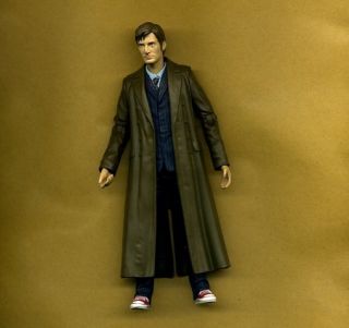  WHO 10th Tenth Doctor red shoes long coat action figure David Tennant