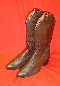 Dan Post Brown Leather Western Cowboy Boots Sz 9 5 D