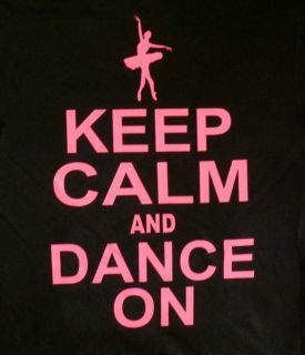 Keep Calm and Dance on Hoodie Hot Pink Print Hoodie Sweatshirt