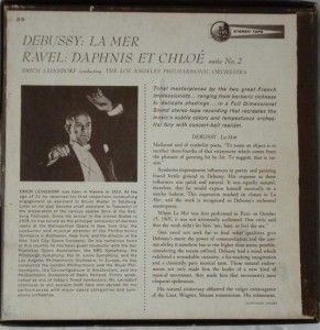 Debussy Ravel Eric Leinsdorf Capitol FDS RtoR Tape 7 5 IPS for in Line