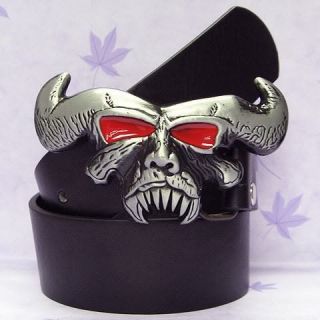 Danzig Kiss Skull Samhain Misfits 3D Buckle Belt BL112A