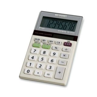 Calculator, 8 Digit DC/Solar, Pocket, 2 1/2x4x1/2, PM/GY