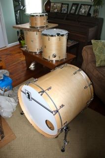Dark Horse Percussion custom drum set natural satin finish MINT