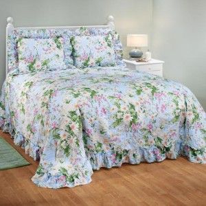 Daisy Garden Plisse Bedspread Queen Bedspread Only