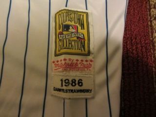 Darryl Strawberry Autographed NY York Mets Baseball Jersey JSA