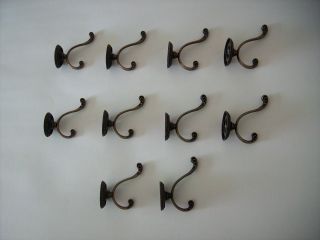 Set of 10 New Decorative Metal Wall Clothes Hooks