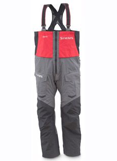 sale simms deepwater gore tex bibs red size small