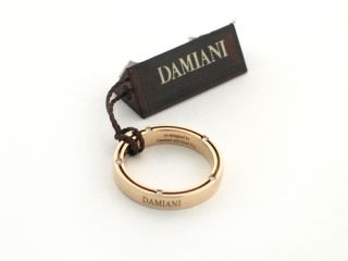 NEW DAMIANI 18K YELLOW GOLD 10 DIAMOND BRAD PITT UNITY BAND RING