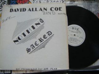 David Allan COE Nothing Sacred LP DAC Records Adults Only