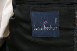 Outstanding Daniel Hechter Navy Fleck Wool Tweed Hunting Blazer Jacket