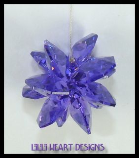New Swarovski Crystal Octagons Sunburst Blue Violet Purple Sun Catcher