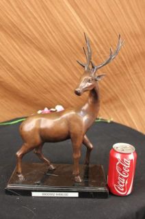 15 Bronze Marble Statue Elk Stag Buck Deer Lodge Decor