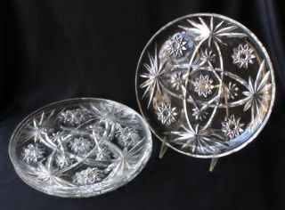  Anchor Hocking EAPC Star of David Glass Snack Plates 10 D
