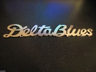 DELTA BLUES Logo Emblem STAINLESS STEEL guitar case amp logo Laser Cut