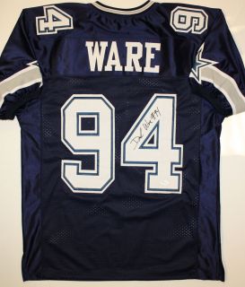 DeMarcus Ware Autographed Blue Dallas Cowboys Jersey JSA Authenticated