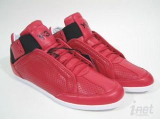 Yohji Yamamoto Adidas Y 3 Kazuhiri Mid Top Shoe Sneaker Lace Up Red