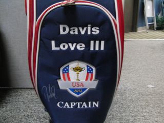 Bridgestone Staff Bag Ryder Cup Davis Love III Autographed limited