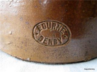 Antique Bourne Denby Stoneware Ink Bottle c1850